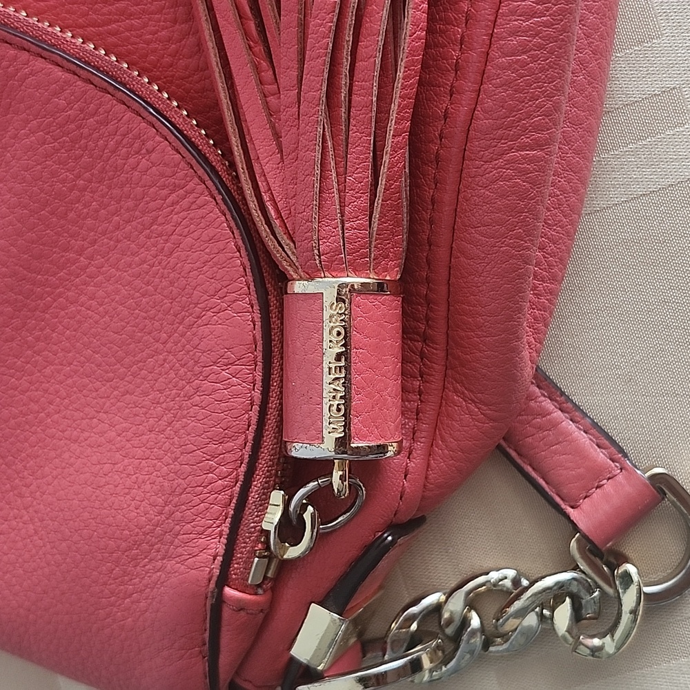 Michael Kors Bedford Flap Coral Tassel Bag - Picture 8 of 16